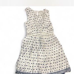 Forever 21 Kids Floral White and Blue Dress